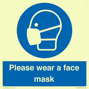 Please wear a face mask